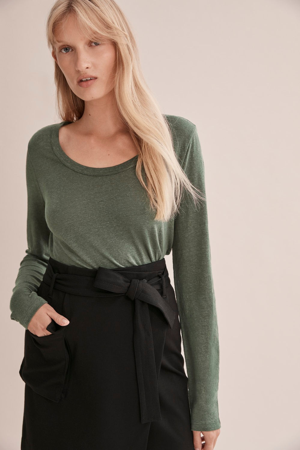 Long Sleeve Linen T-Shirt
