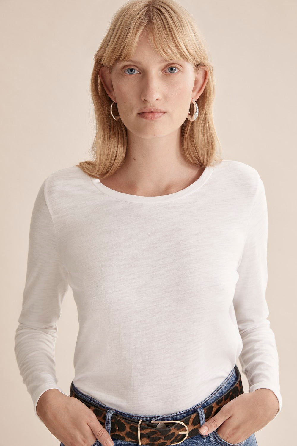 Long Sleeve Cotton Slub T-Shirt