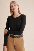 Long Sleeve Cotton Slub T-Shirt