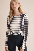 Stripe Rib Layering T-Shirt