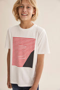 Teen Stripe Geo T-Shirt