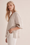 Metallic Linen Top