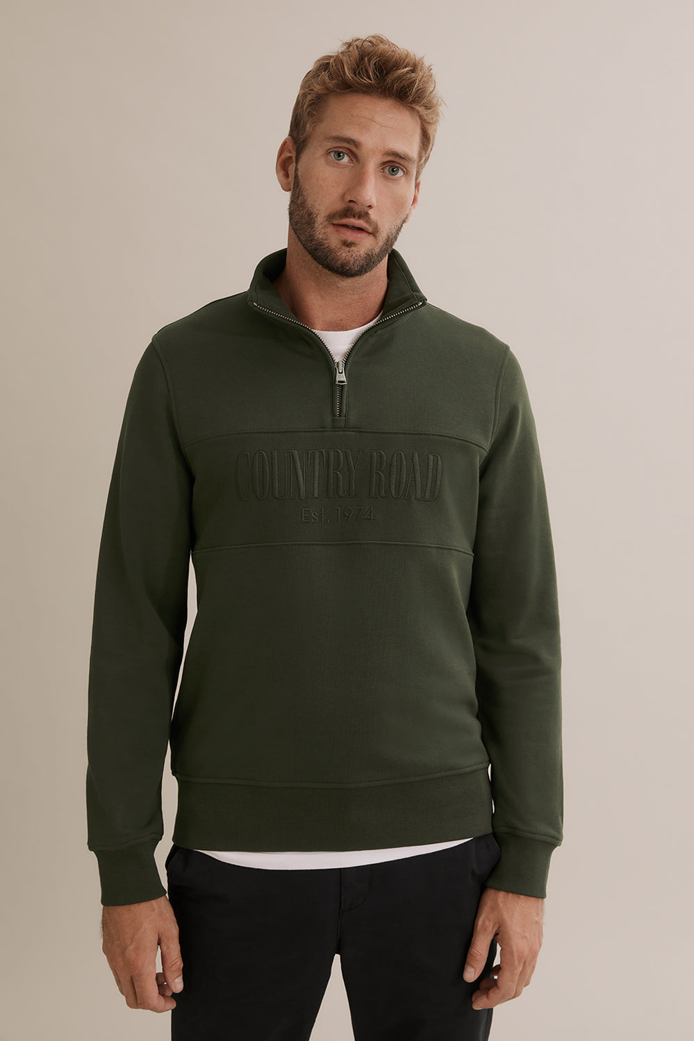 Australian Cotton Half Zip Heritage Sweat