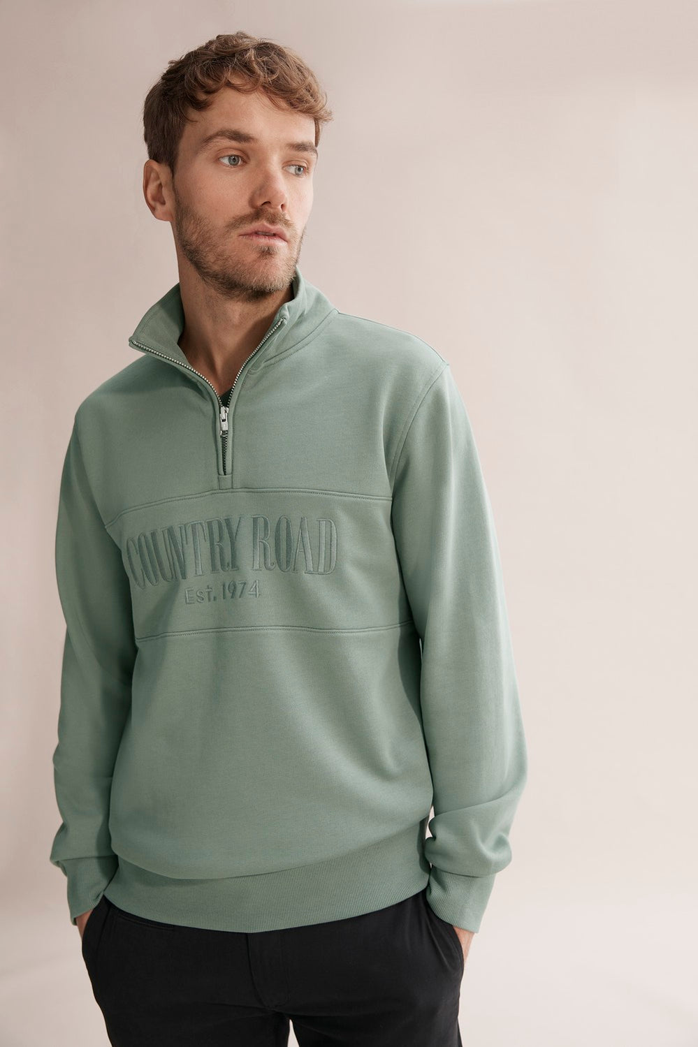 Australian Cotton Half Zip Heritage Sweat