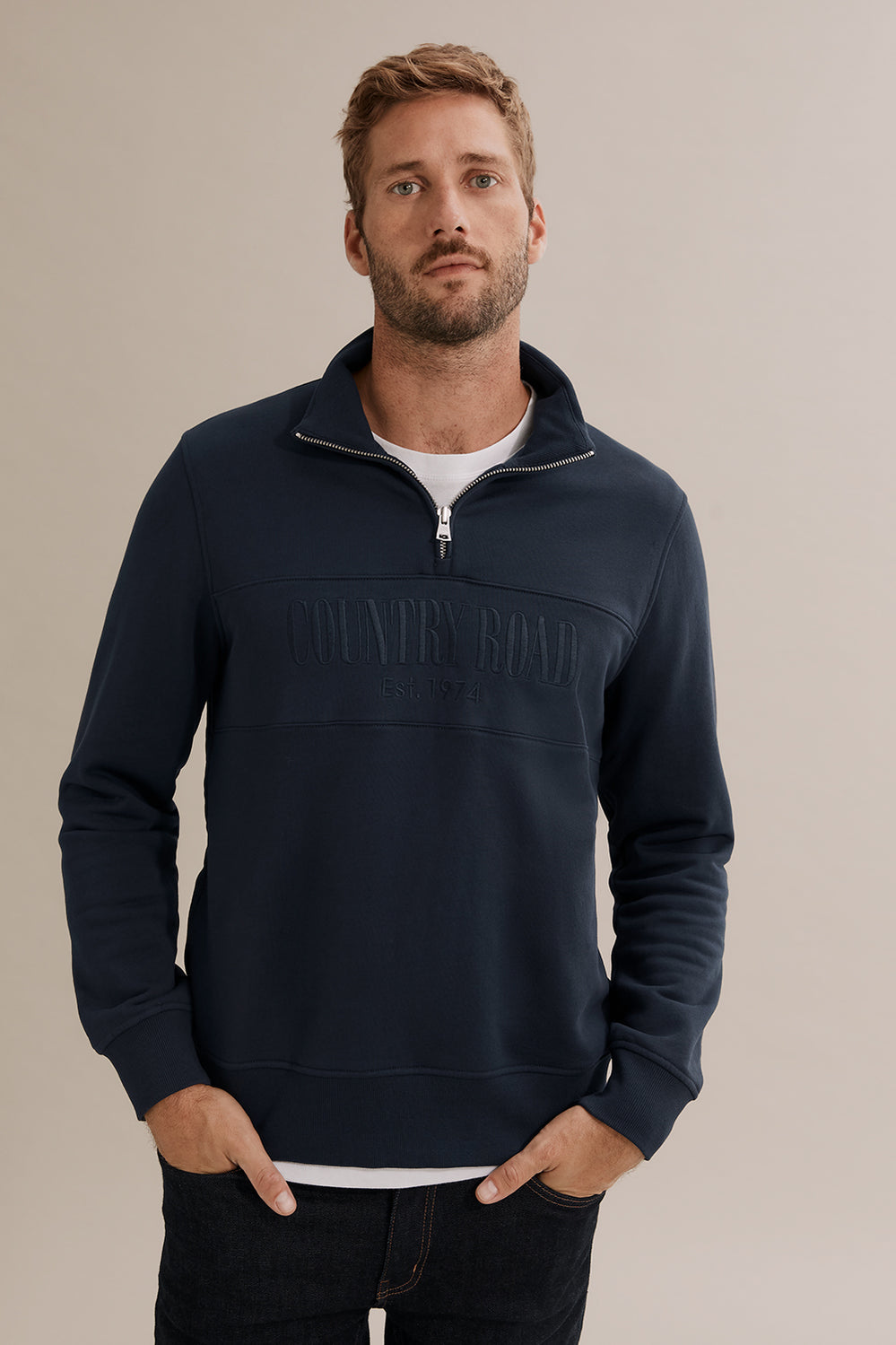 Australian Cotton Half Zip Heritage Sweat