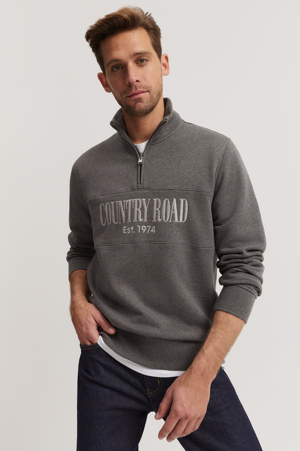 Australian Cotton Half Zip Heritage Sweat