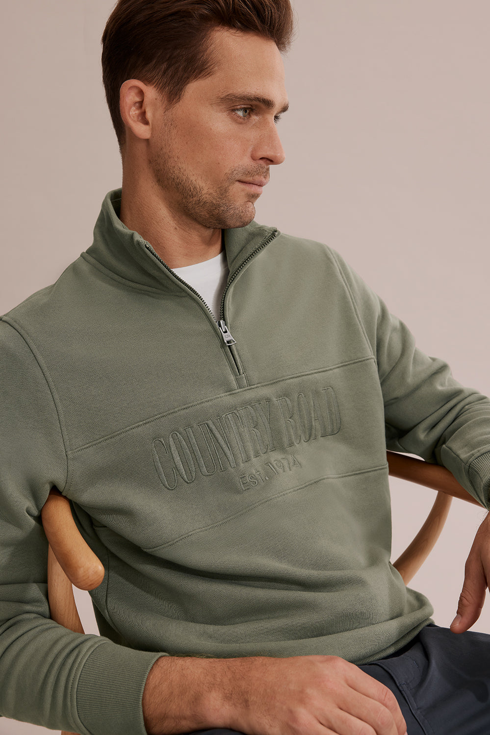 Australian Cotton Half Zip Heritage Sweat