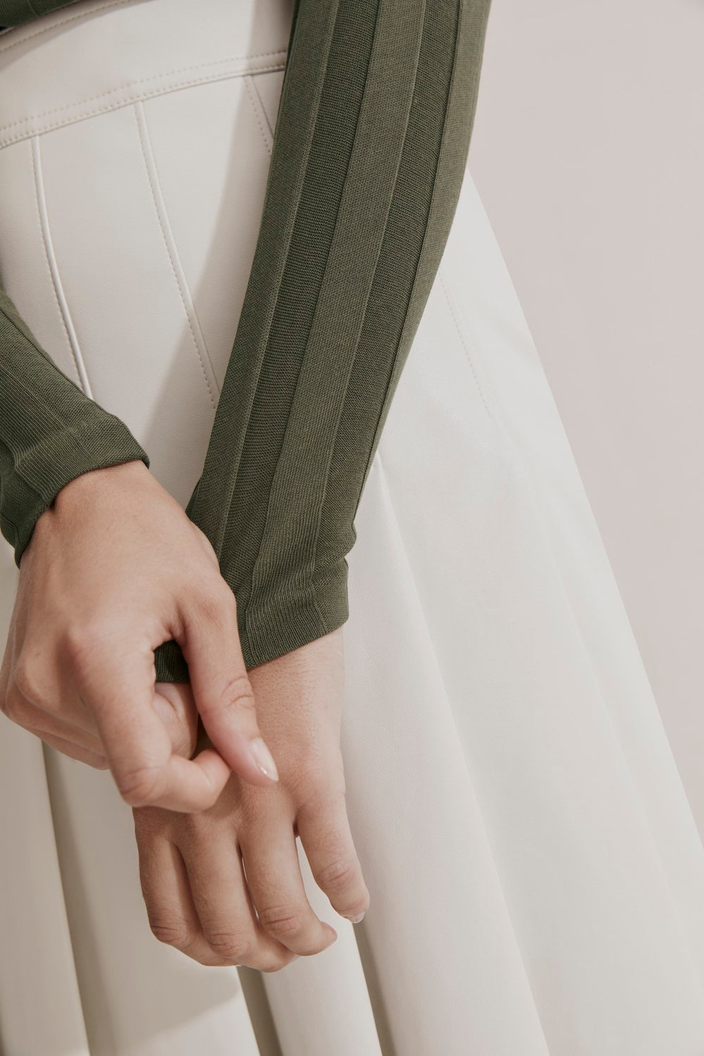 Self Stripe Long Sleeve Top