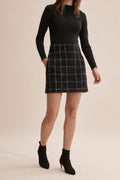 Tweed Check Skirt