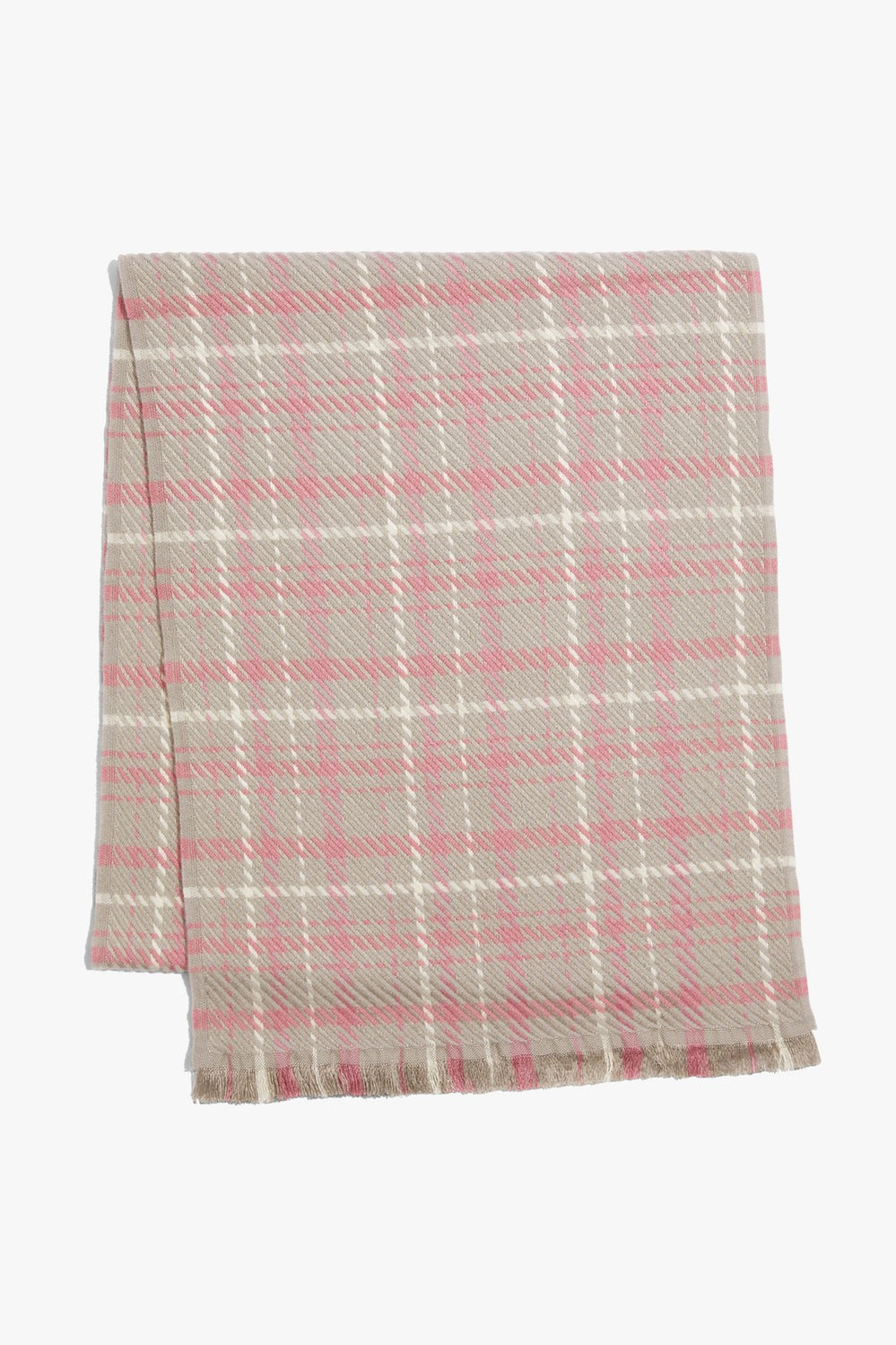 Textured Check Scarf