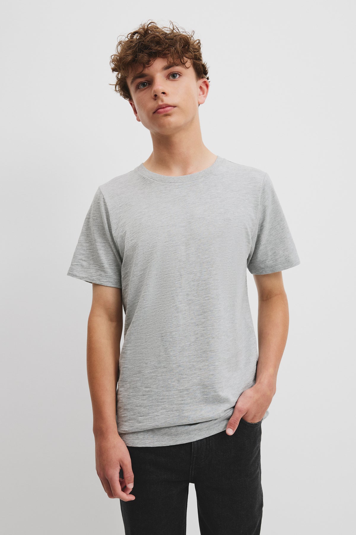 Teen Recycled Cotton Blend Plain Cr Short Sleeve T-Shirt