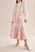 Check Midi Skirt