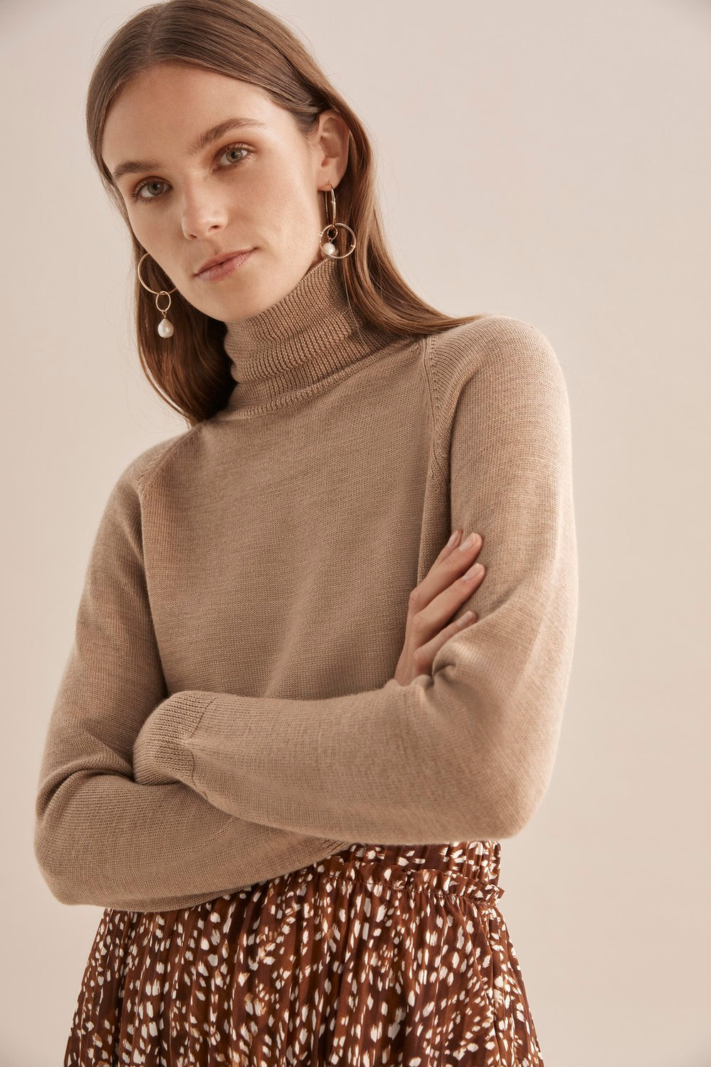 Merino Wool Roll Neck