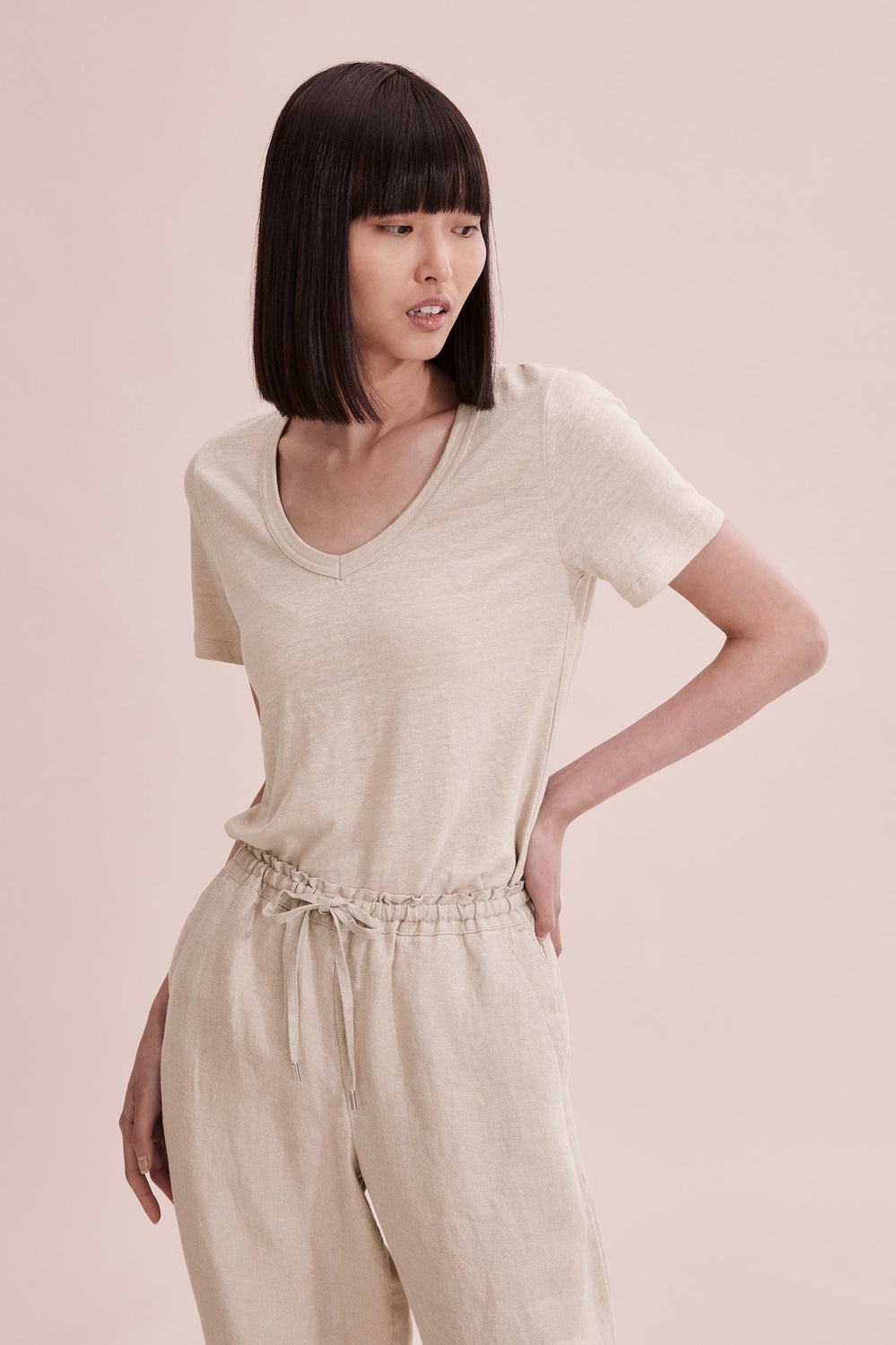 Short Sleeve Linen T-Shirt