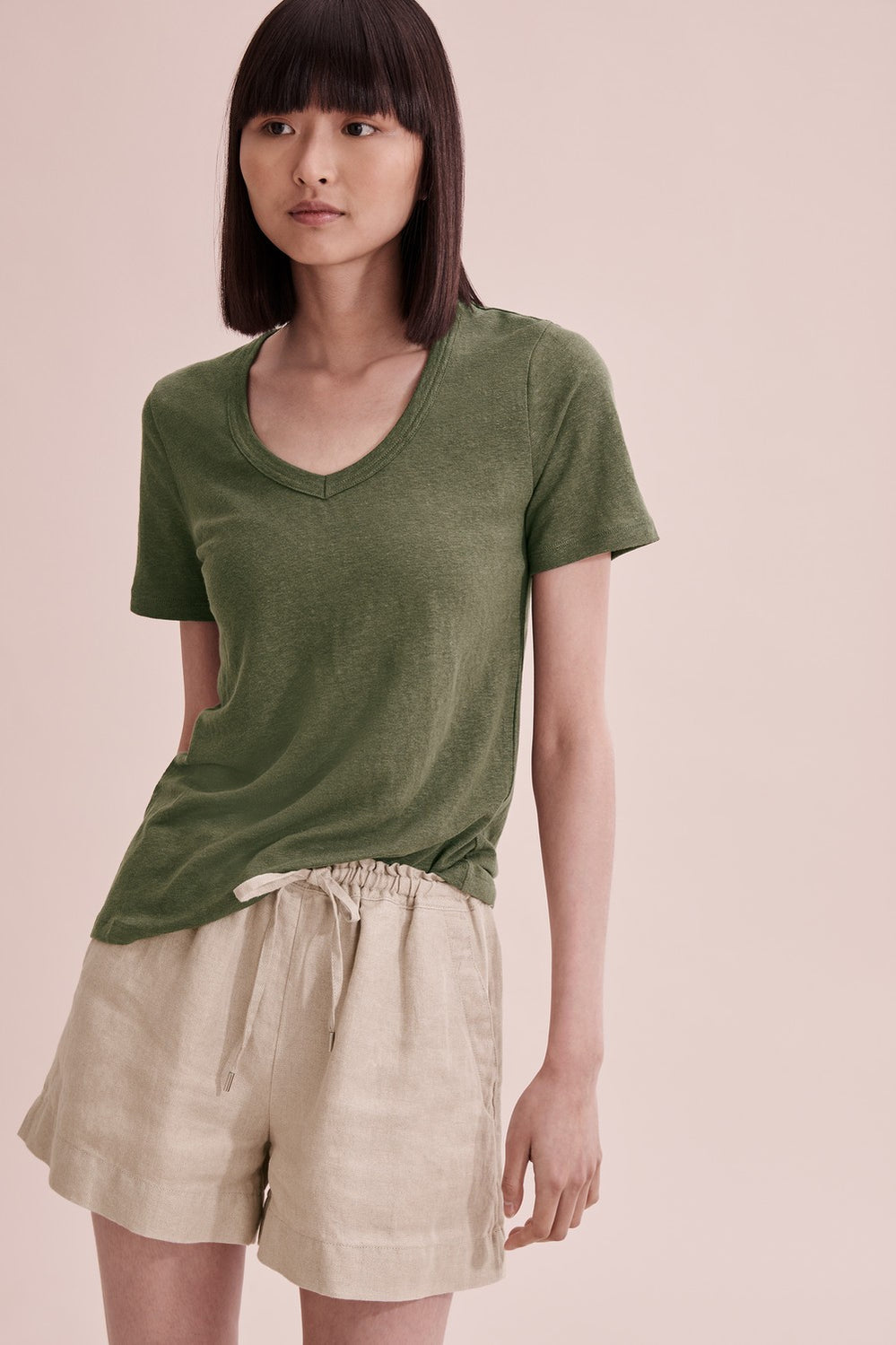 Short Sleeve Linen T-Shirt