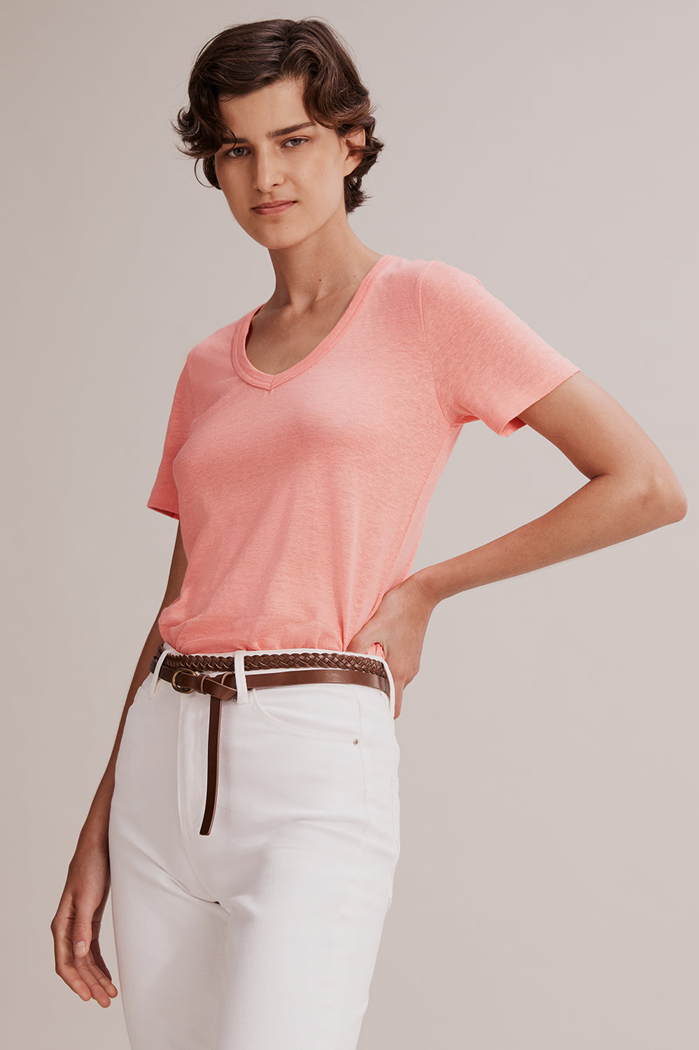 Short Sleeve Linen T-Shirt