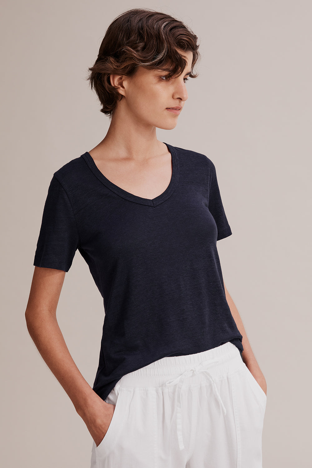 Short Sleeve Linen T-Shirt