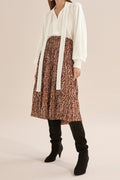 Print Pleat Skirt