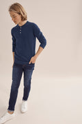 Teen Waffle Henley T-Shirt