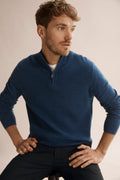 Waffle Half Zip Knit