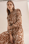 Print Frill Detail Dress