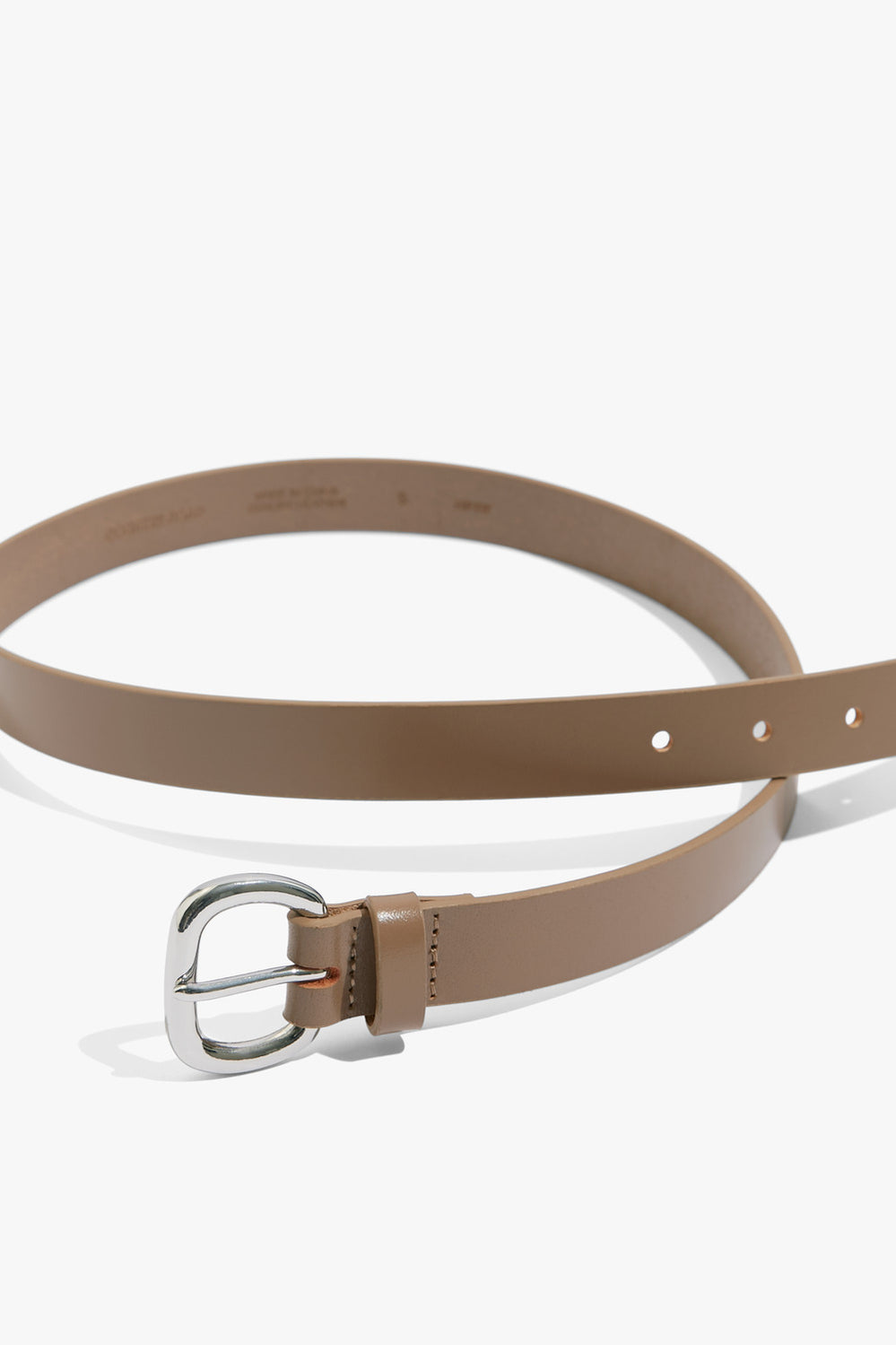 Skinny Solid Buckle Belt