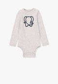 Long Sleeve Elephant Rib Bodysuit