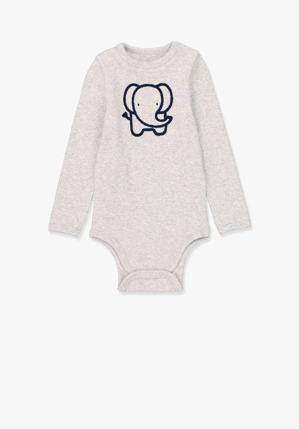 Long Sleeve Elephant Rib Bodysuit