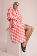 Check Full Sleeve Dress