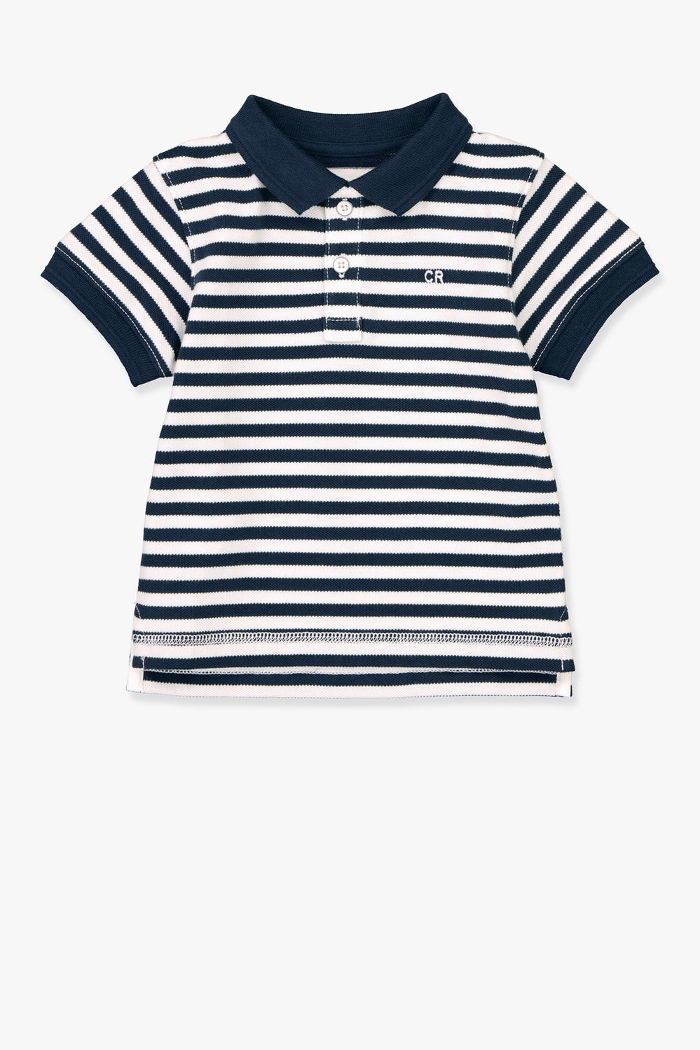 Cotton Stripe Polo T-Shirt
