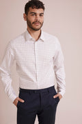 Regular Herringbone Windowpane Travel Shirt