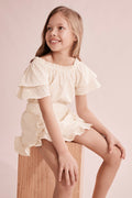 Metallic Frill Short