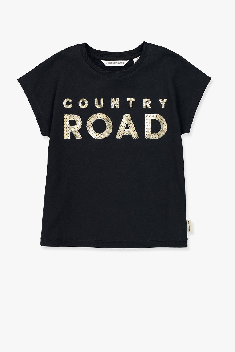 Cotton Logo Sequin T-Shirt