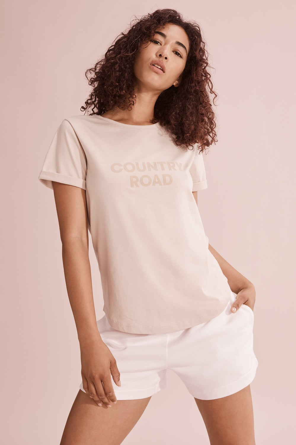 Cotton Flocked Logo T-Shirt