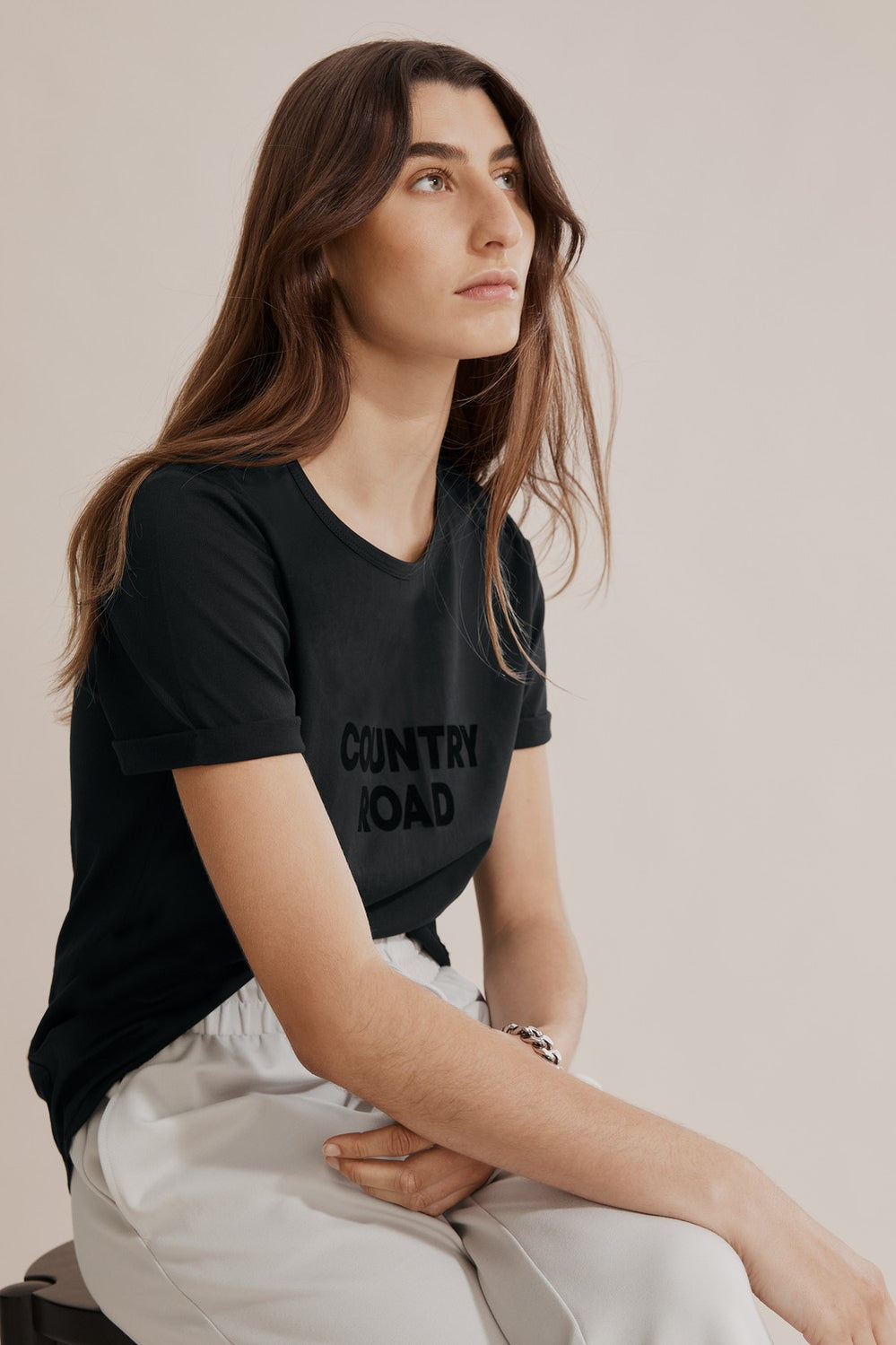 Cotton Flocked Logo T-Shirt