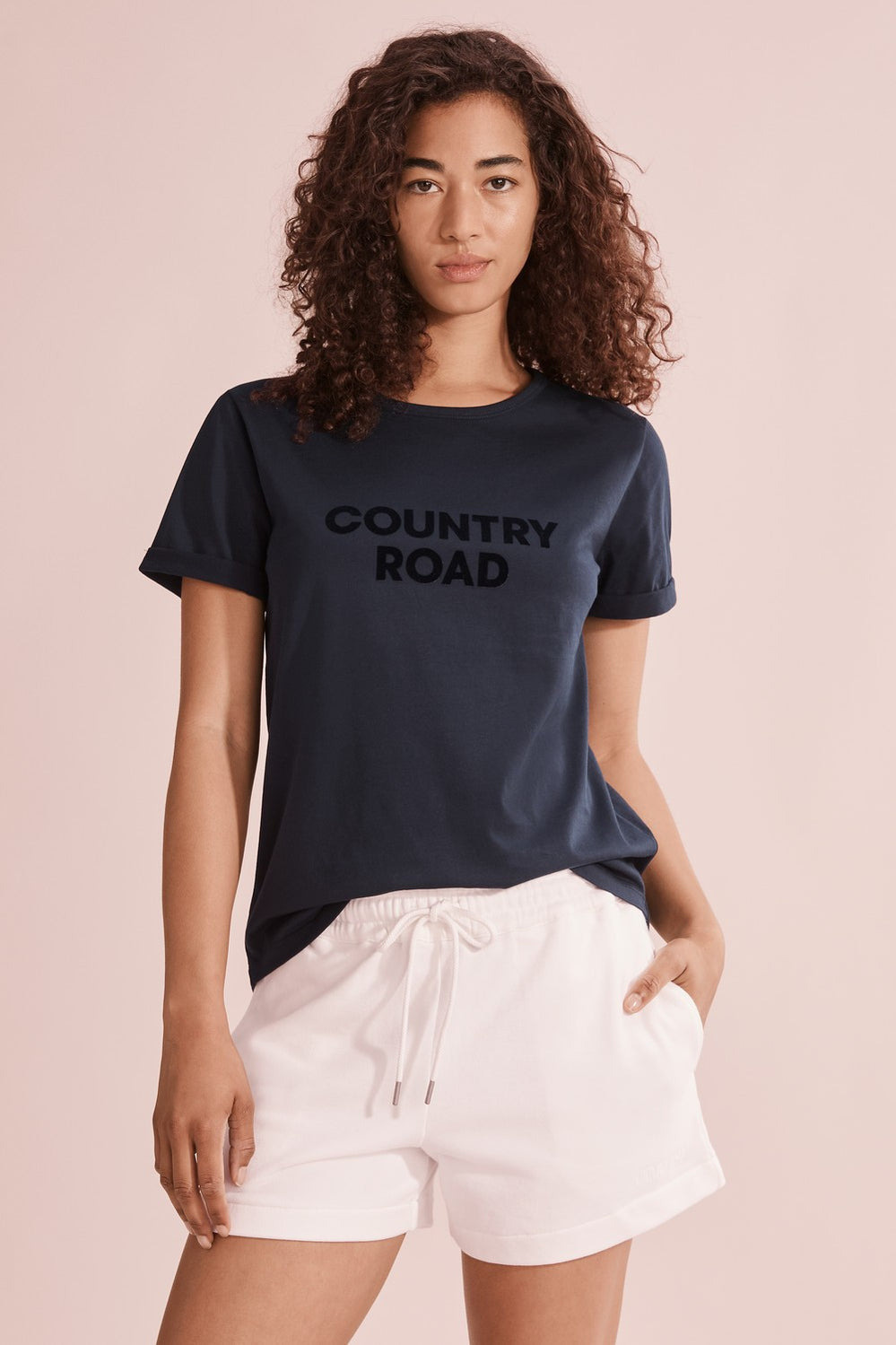 Cotton Flocked Logo T-Shirt