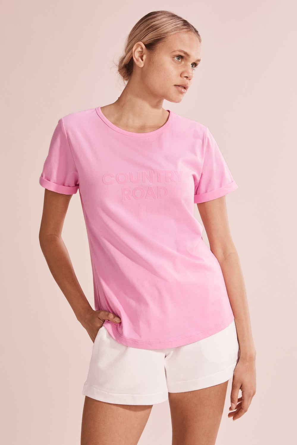 Cotton Flocked Logo T-Shirt