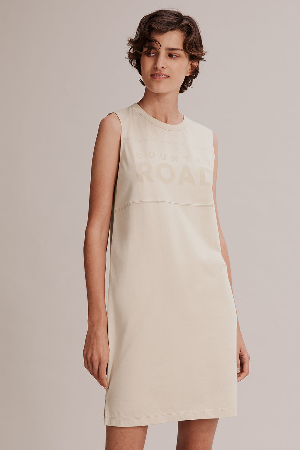 Cotton Modern Logo Tank Dress