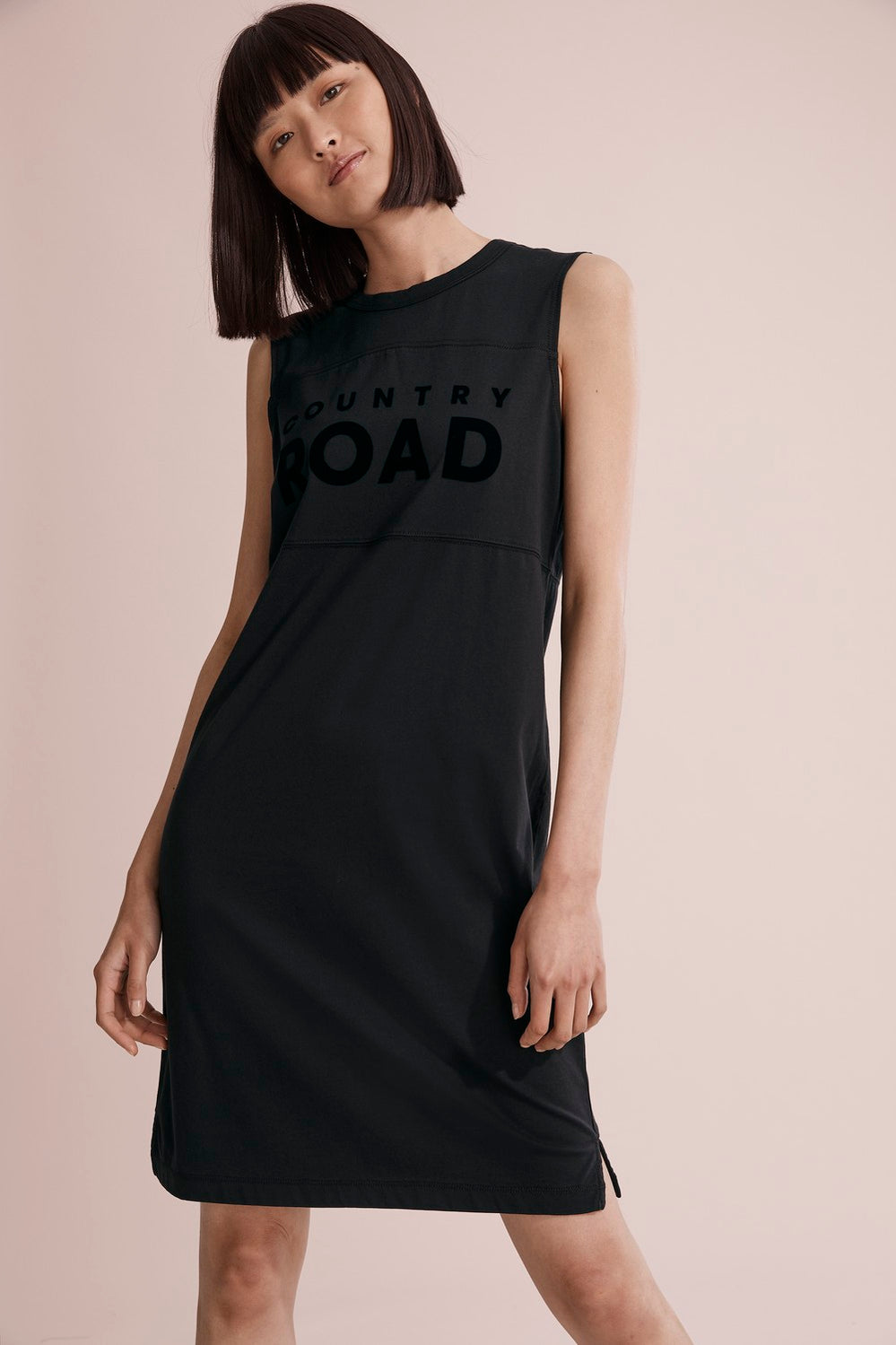 Cotton Modern Logo Tank Dress