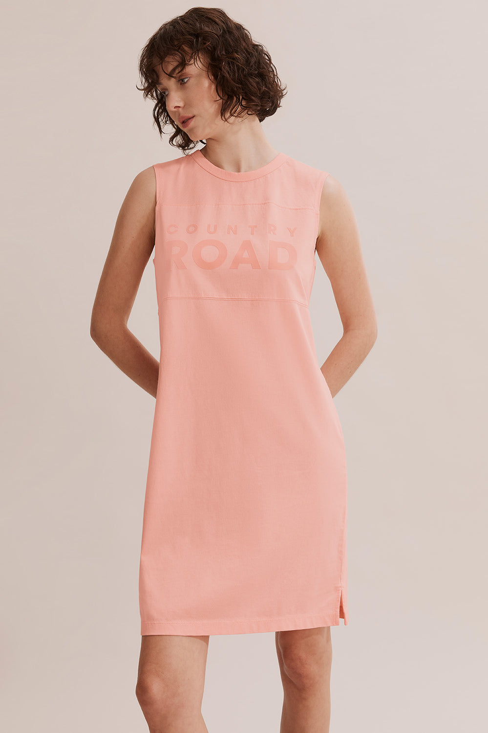 Cotton Modern Logo Tank Dress