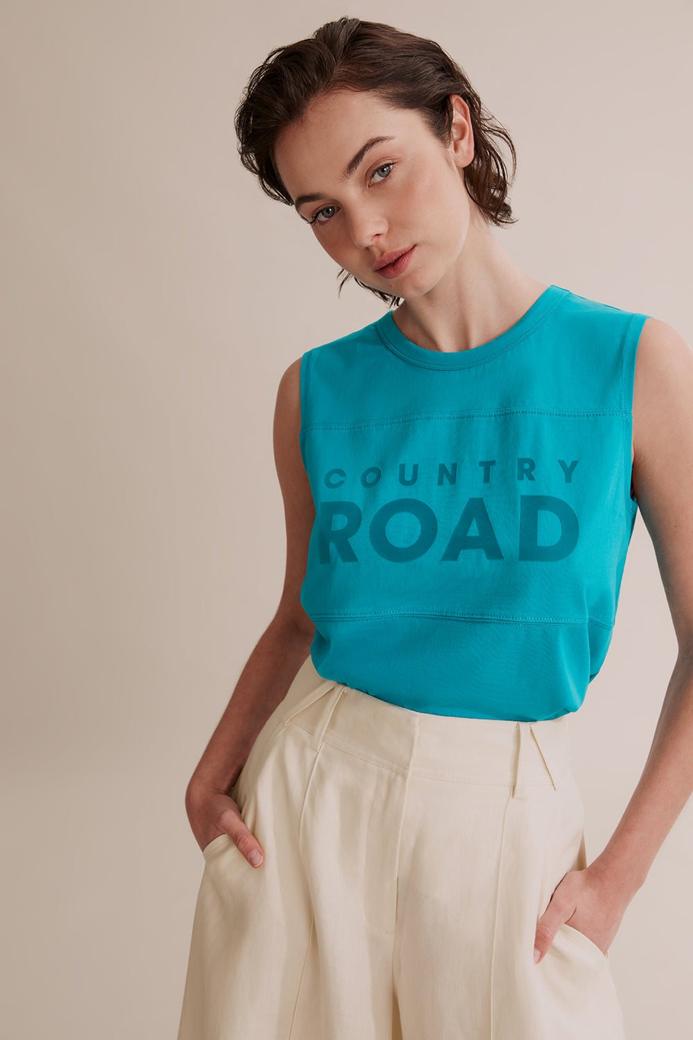 Cotton Modern Logo Tank
