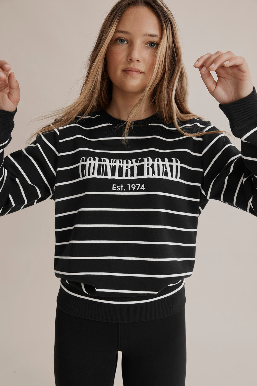 Teen Cotton Heritage Stripe Sweat