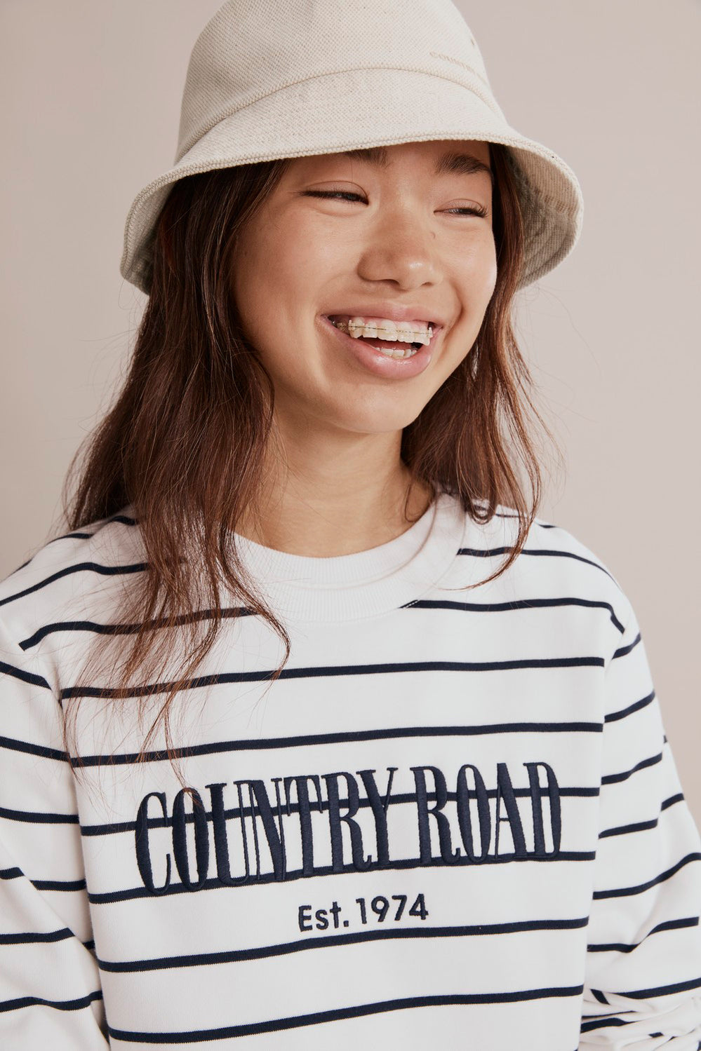 Teen Cotton Heritage Stripe Sweat