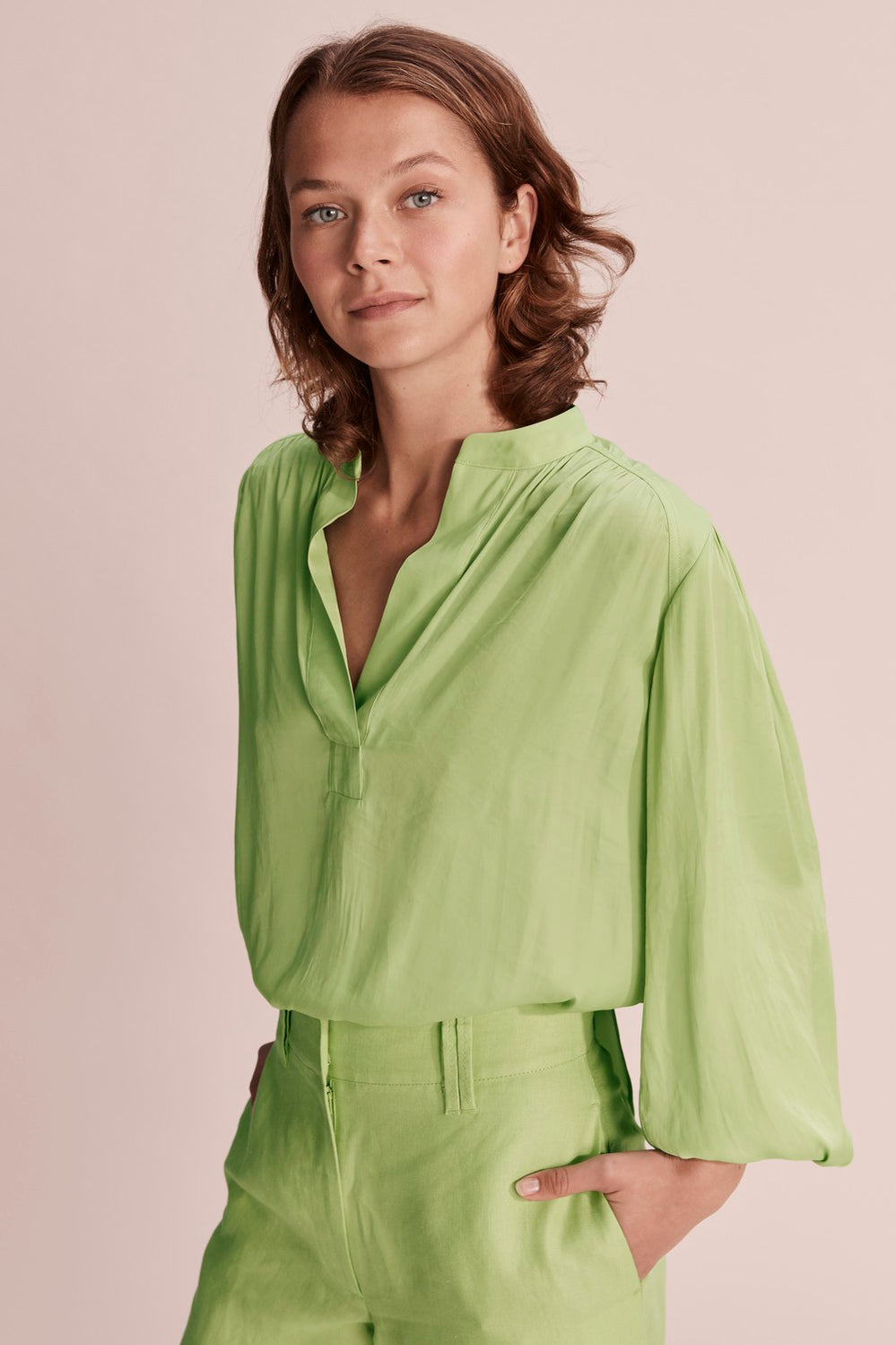 Polyester Popover Blouse