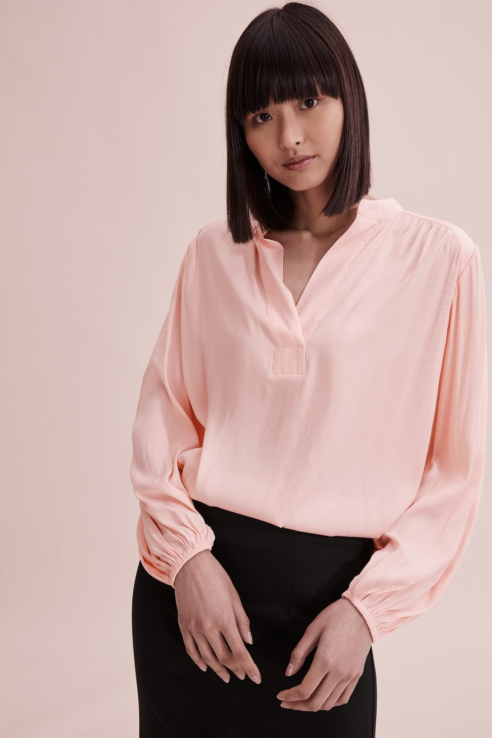Polyester Popover Blouse