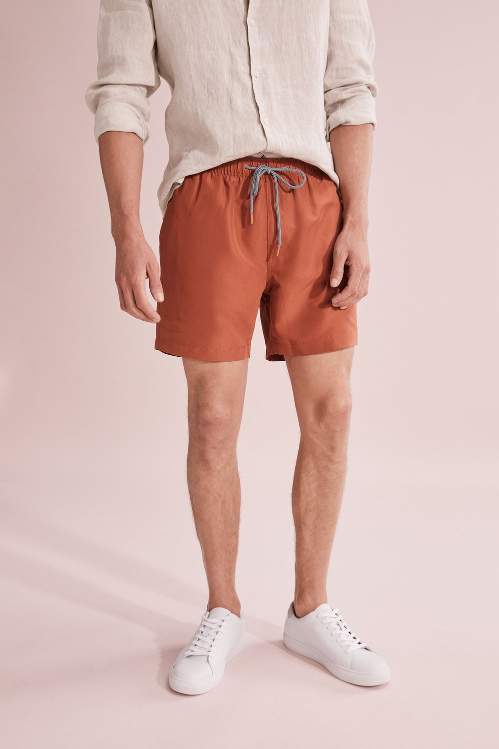 Polyester Solid Swim Short