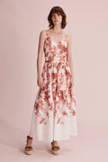 Print Tiered Maxi Dress