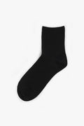 Cotton Ribbed Quarter Crew Sock