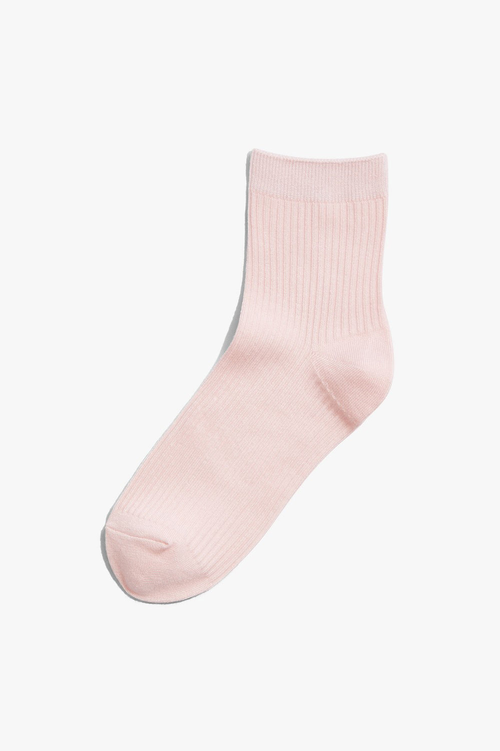 Cotton Ribbed Quarter Crew Sock