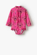 Nylon Stamp Frill Swimsuit